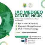 JAC MED GEO CENTRE NSUK releases application into PGD, MSC and PHD programme.