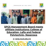 SPGS Management Board meets Affiliate Institutions: College of Education, Lafia and Federal Polytechnic, Nasarawa