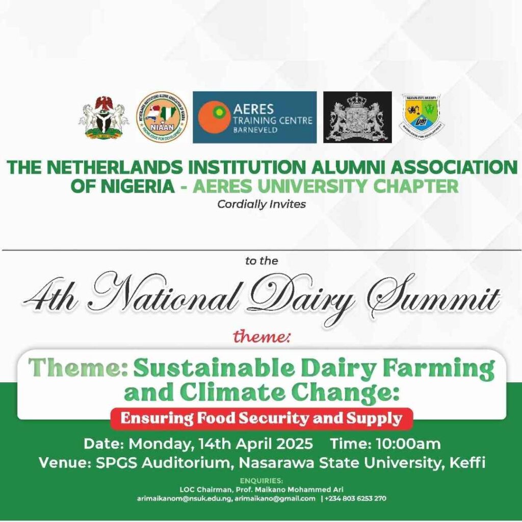 The Netherlands Institution Alumni Association of Nigeria AERES University Chapter 4th National Dairy Summit held at the SPGS NSUK