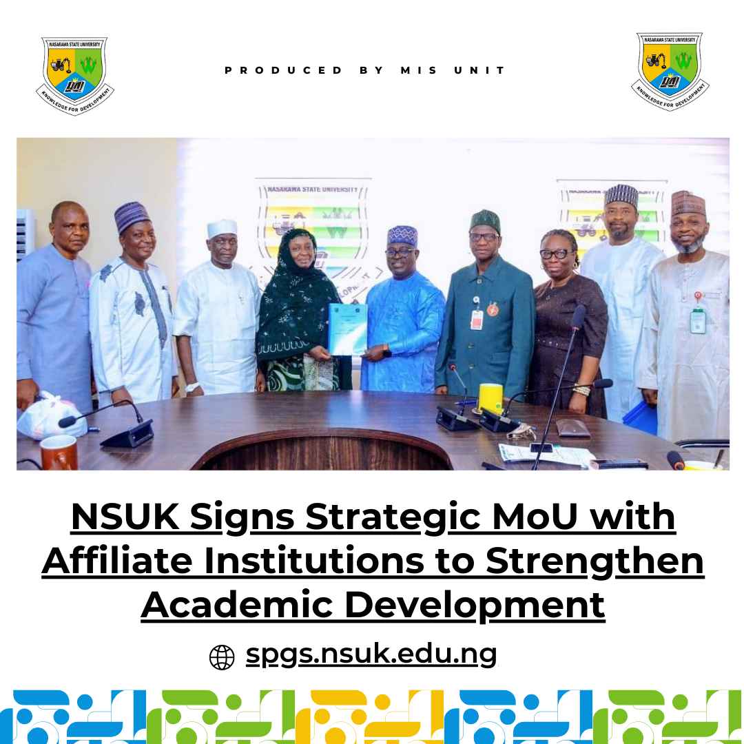 You are currently viewing NSUK Signs Strategic MoU with Affiliate Institutions to Strengthen Academic Development