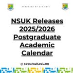 NSUK Releases 2025/2026 Postgraduate Academic Calendar